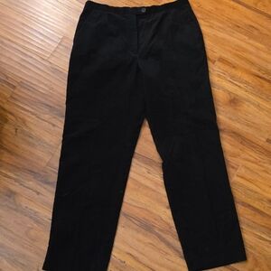 Faconnable Black Corduroy Slacks Pants Size 16